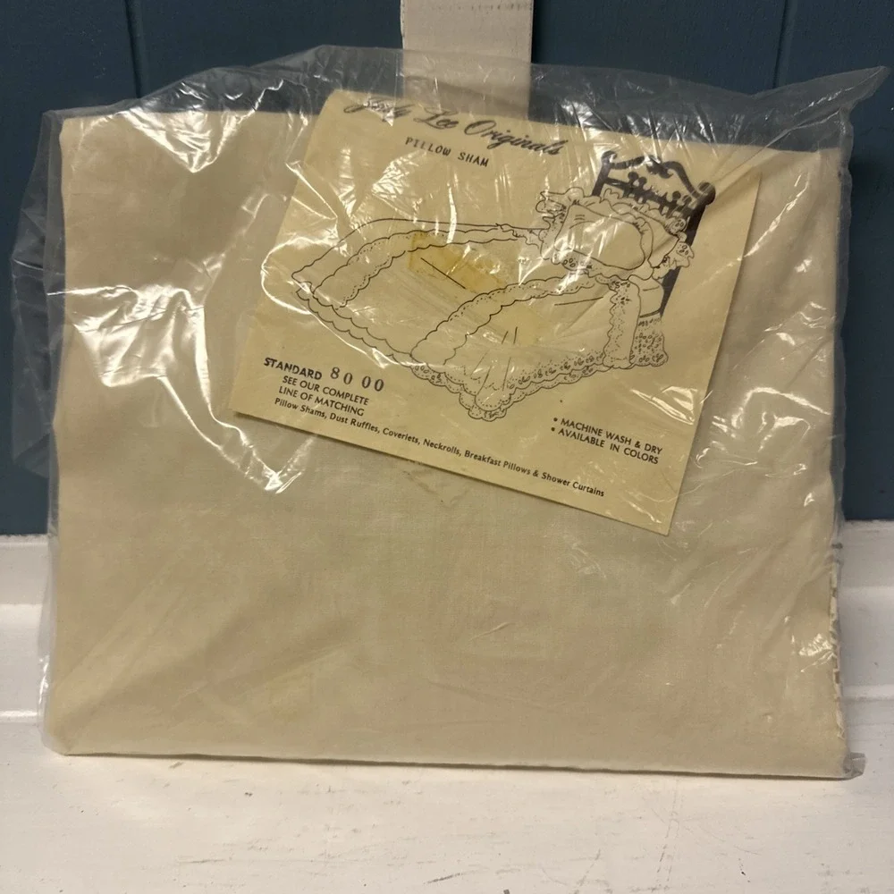 New JUDY LEE Originals Elegant IVORY Lace‎ Standard Pillow SHAM Std. Case #8000